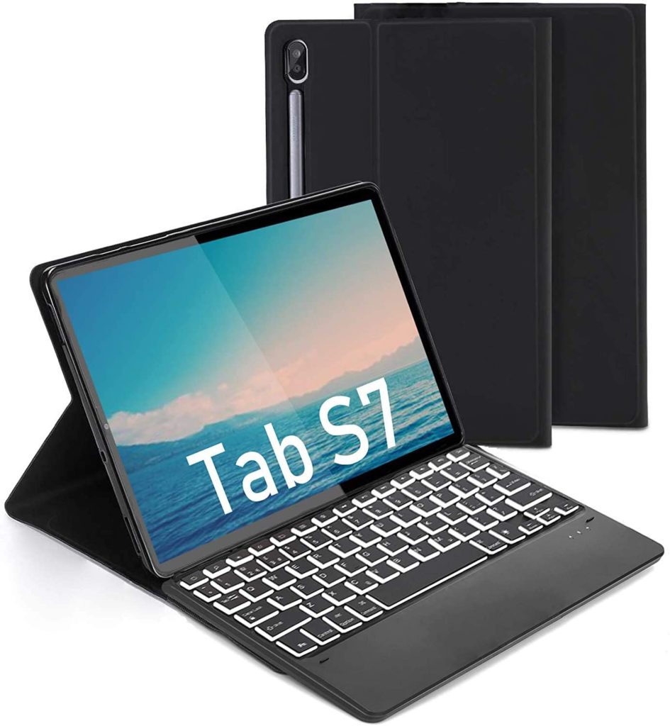 Abnehmbare Tastatur mit Schutzhülle für Samsung Tab S7